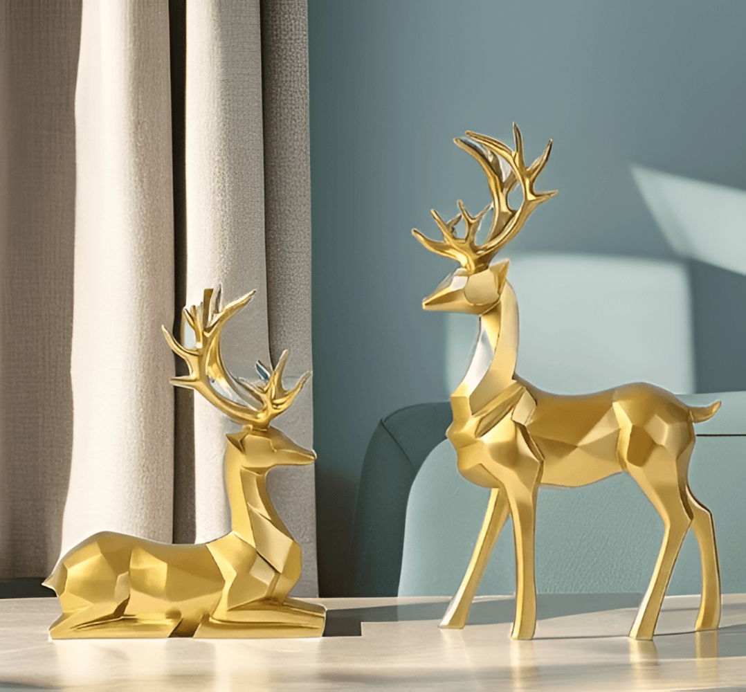 FrostRein Duo – Elegant Renfigurset i Modern Harzdesign