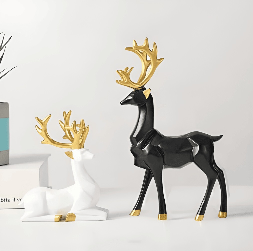 FrostRein Duo – Elegant Renfigurset i Modern Harzdesign