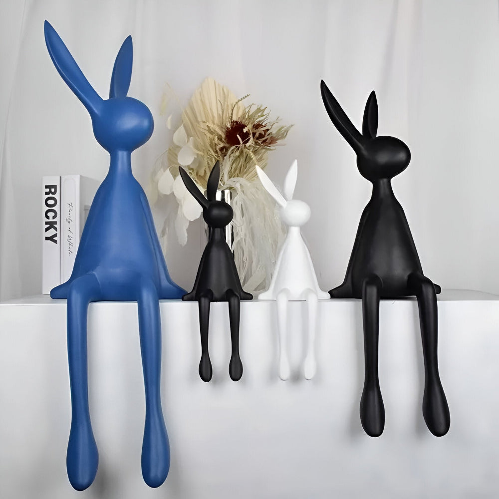 EasterNoble Hare – Modern Sittande Påskhare i Elegant Harzdesign