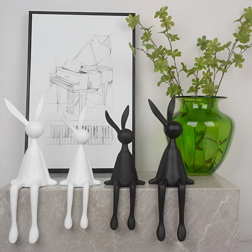 EasterNoble Hare – Modern Sittande Påskhare i Elegant Harzdesign