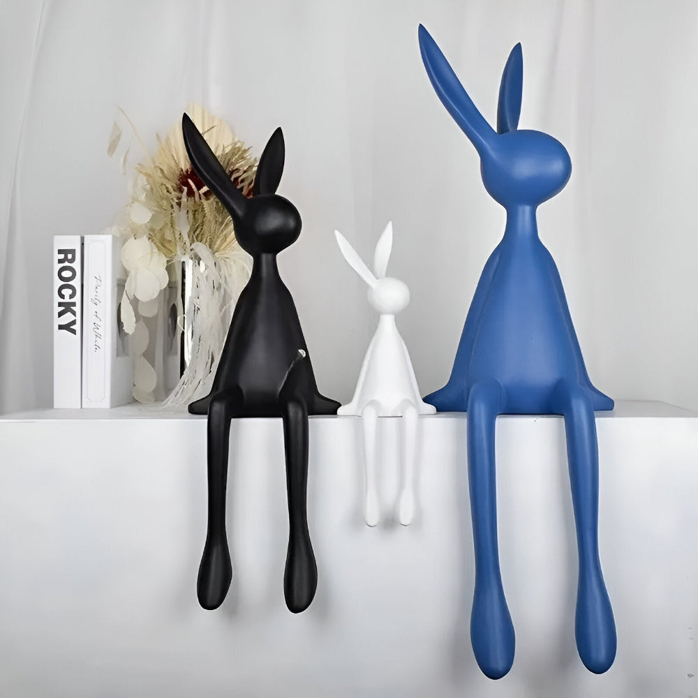 EasterNoble Hare – Modern Sittande Påskhare i Elegant Harzdesign