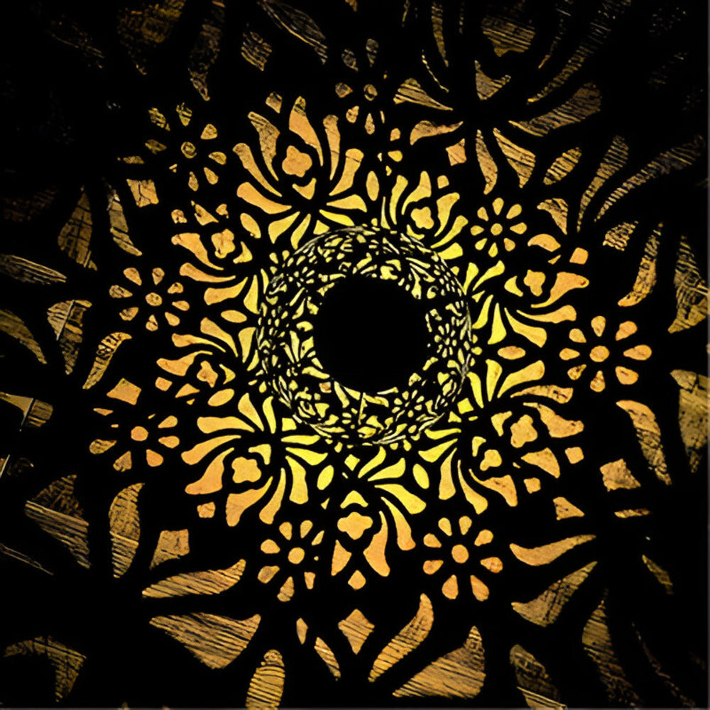 SunRust Lantern – Solcellsdriven Hänglykta i Rustik Design