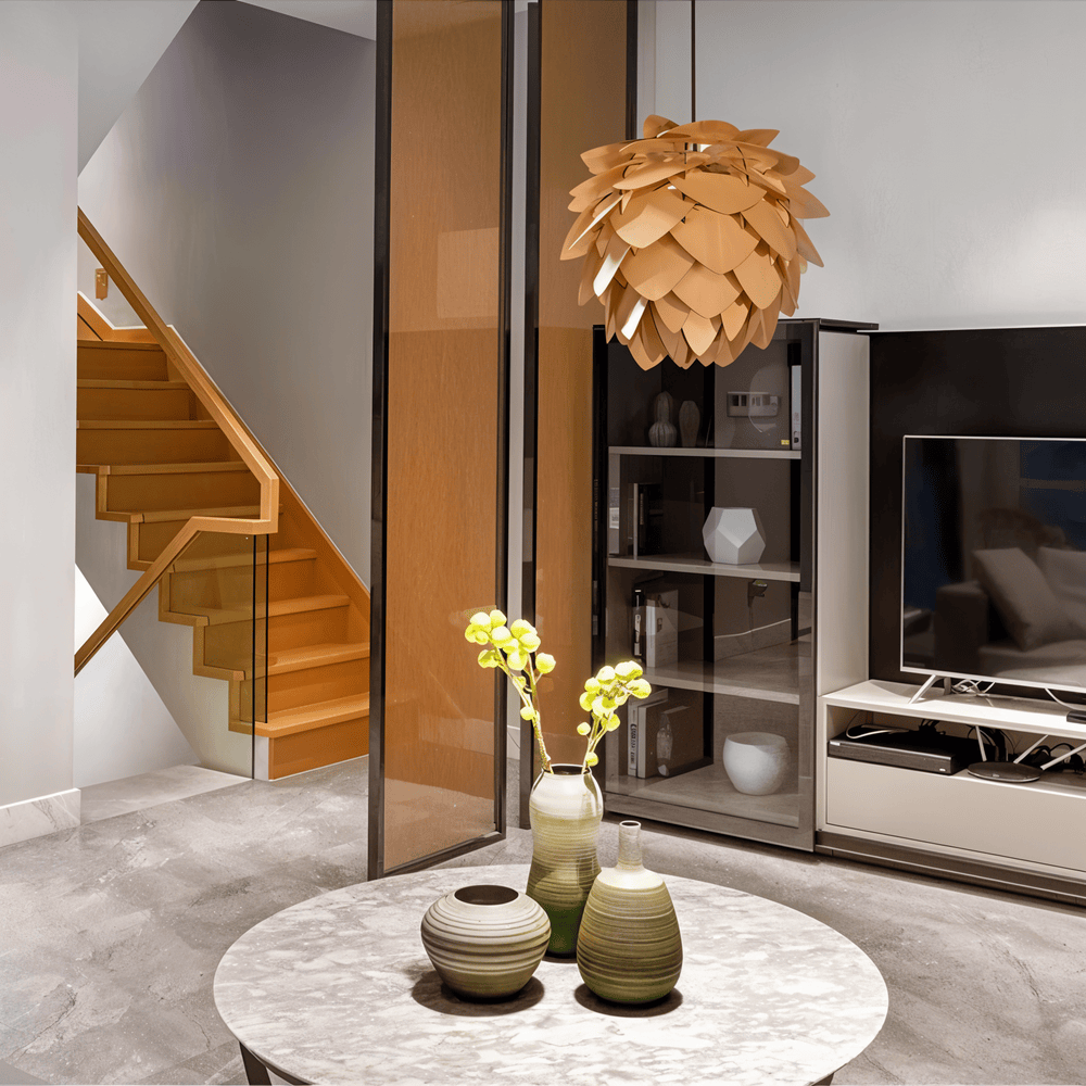 PineGlow – Handgjord Rustik Tallkottlampa i Trä