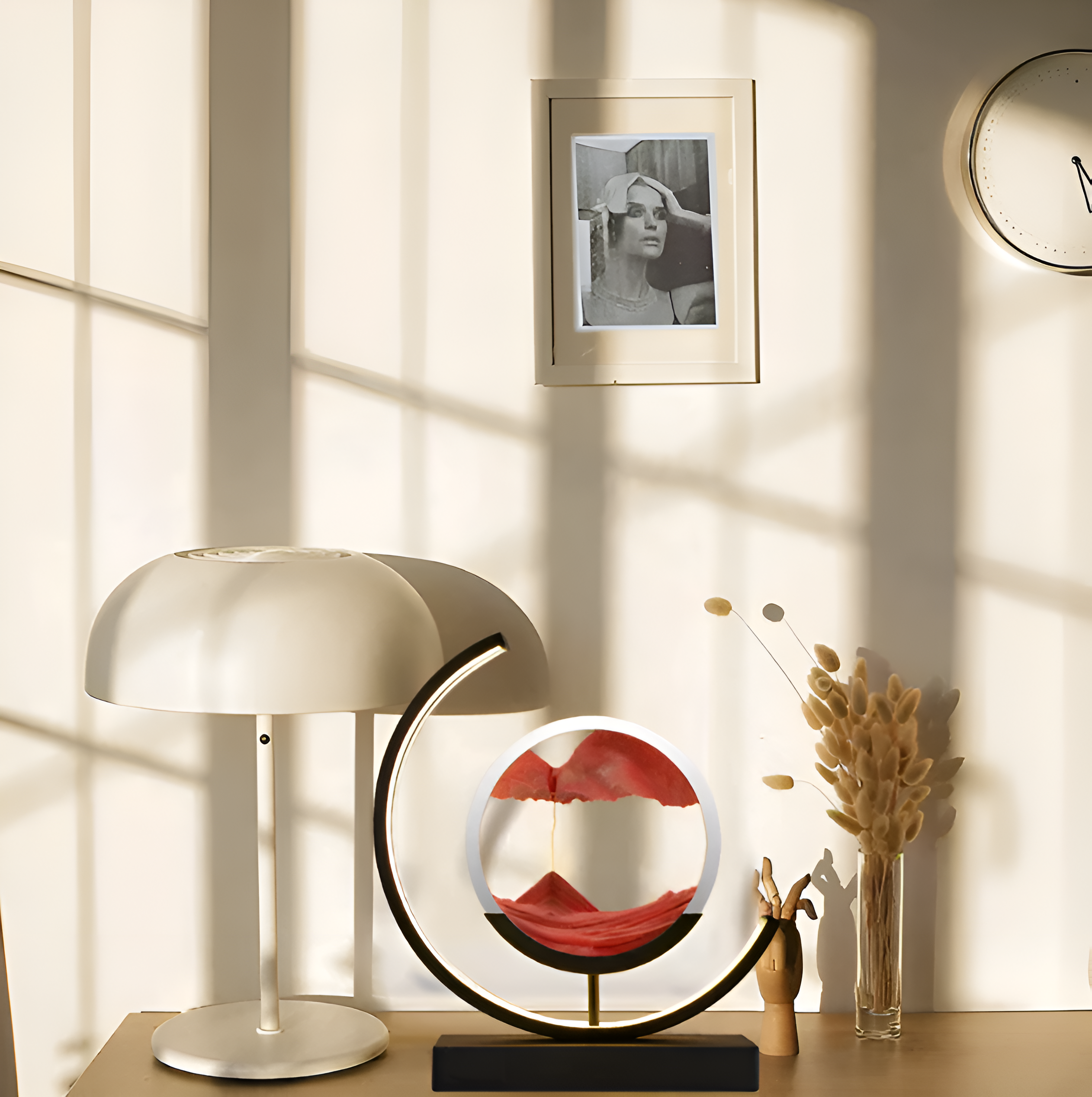 Sand Glow – Sandlampa med app och fjärrkontroll – Dimbar LED med 3 ljusfärger