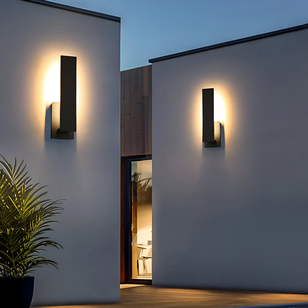 SimpliBlack – Minimalistisk Vattentålig Vägglampa i Aluminium | Modern Utomhusbelysning för Trädgård & Entré