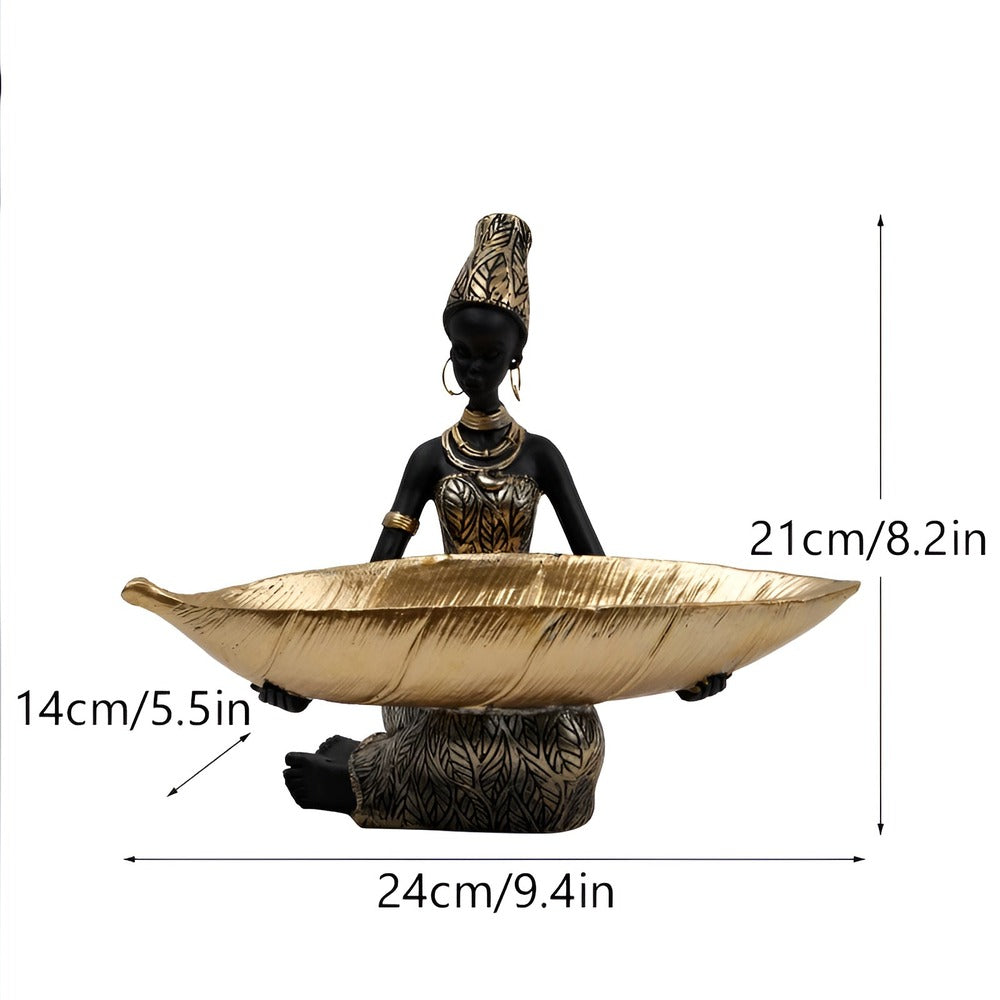NyckelMuse Skulptur – Exotisk Figur i Harts med Elegant Nyckelorganisering