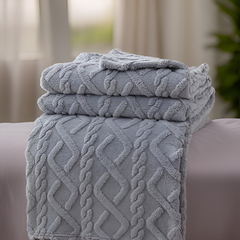 TravelSnug Pläd – Dubbelsidig Fleecefilt med Ultimat Resvärme