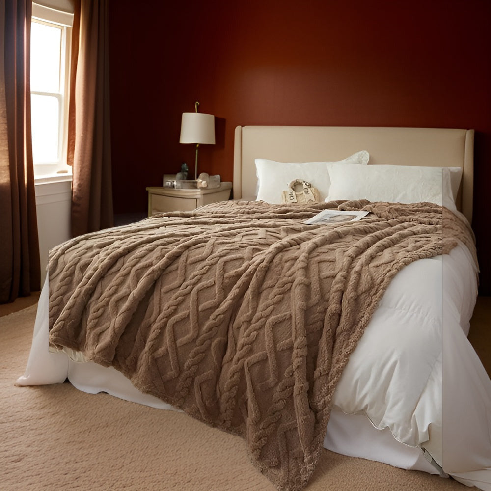 TravelSnug Pläd – Dubbelsidig Fleecefilt med Ultimat Resvärme