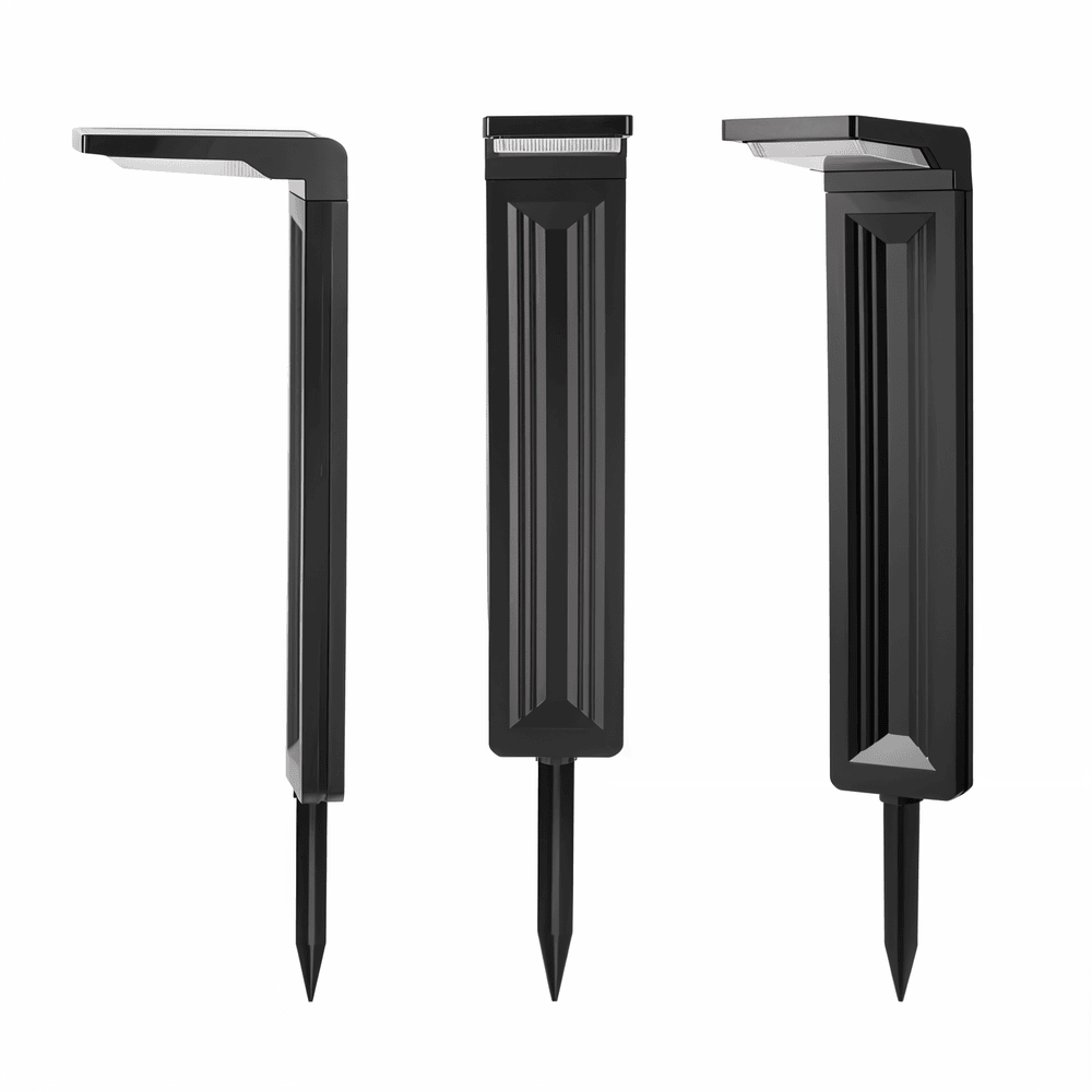 LumaBend Solar – L-Formad Väderbeständig Solcellslampa för Trädgården