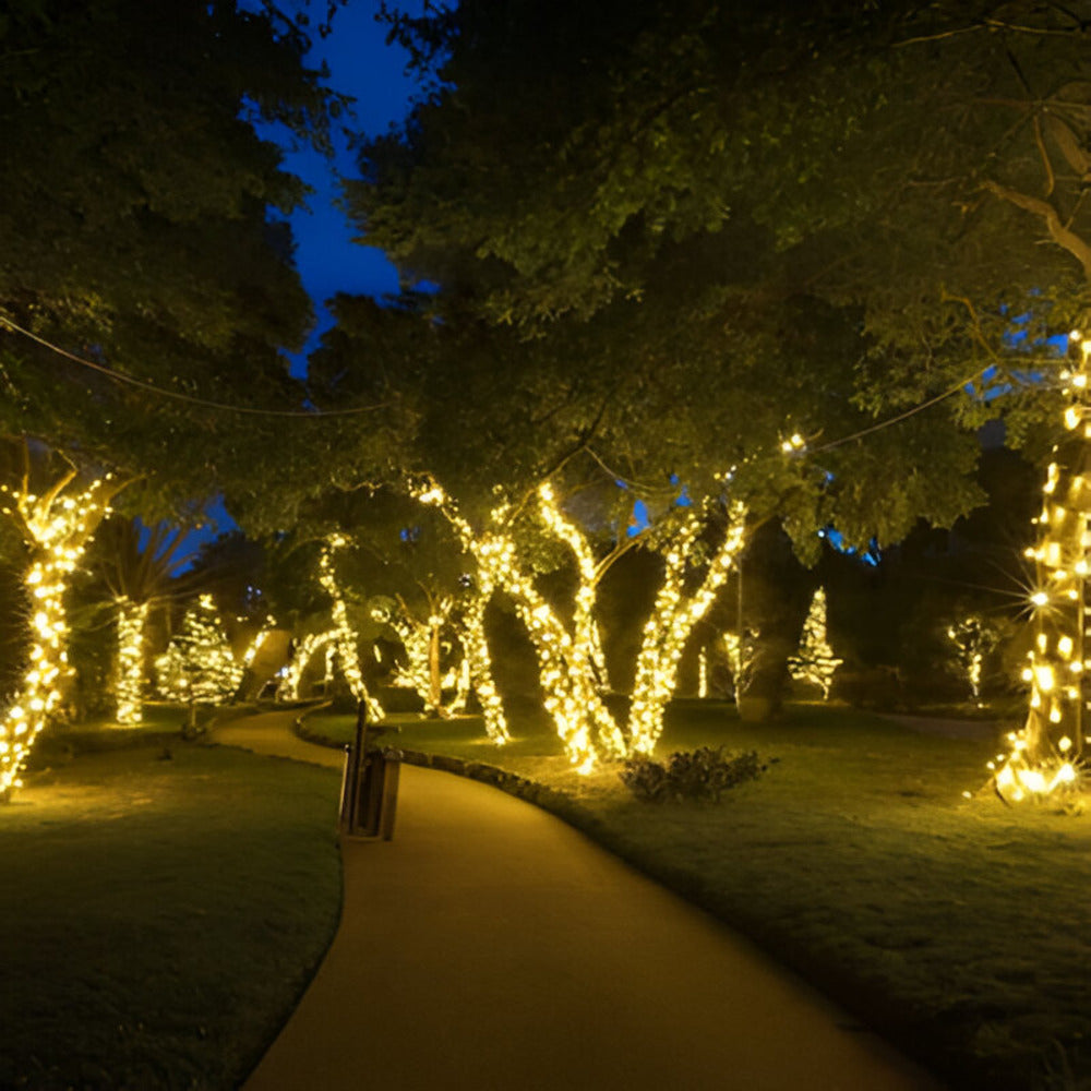 GlowWeave Solar – Solcellsdriven Stämningsbelysning för Utomhusbruk