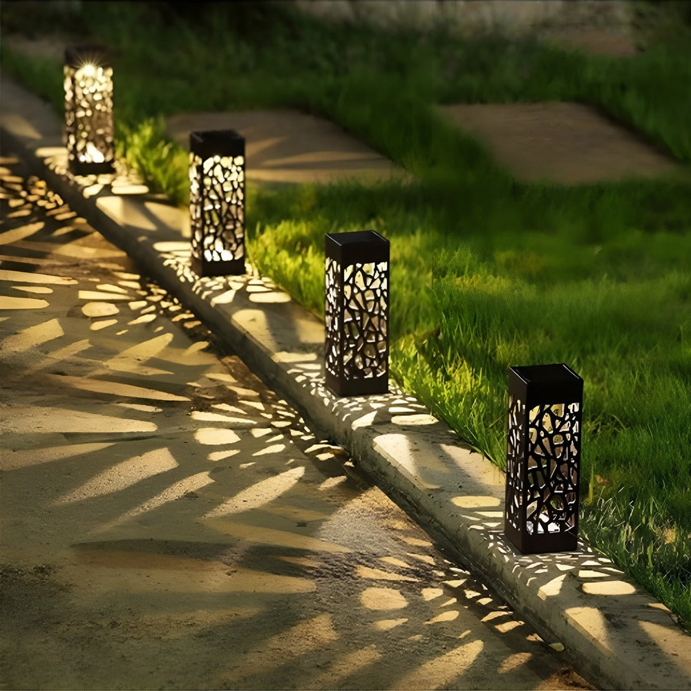 SolGlans Marklampor – Solcellsdriven Trädgårdsbelysning i Rostfritt Stål (2/4/6/8-pack)