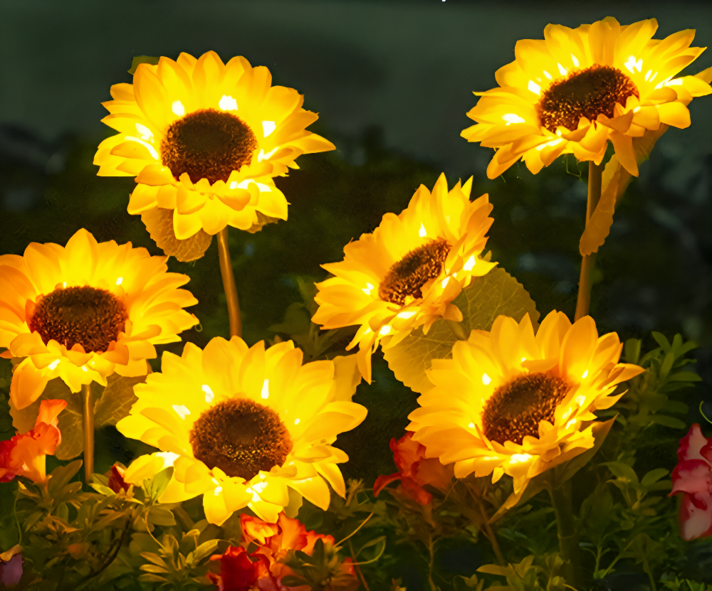 SolarSunray Bloom – Realistisk Solros LED Trädgårdslampa (IP65)