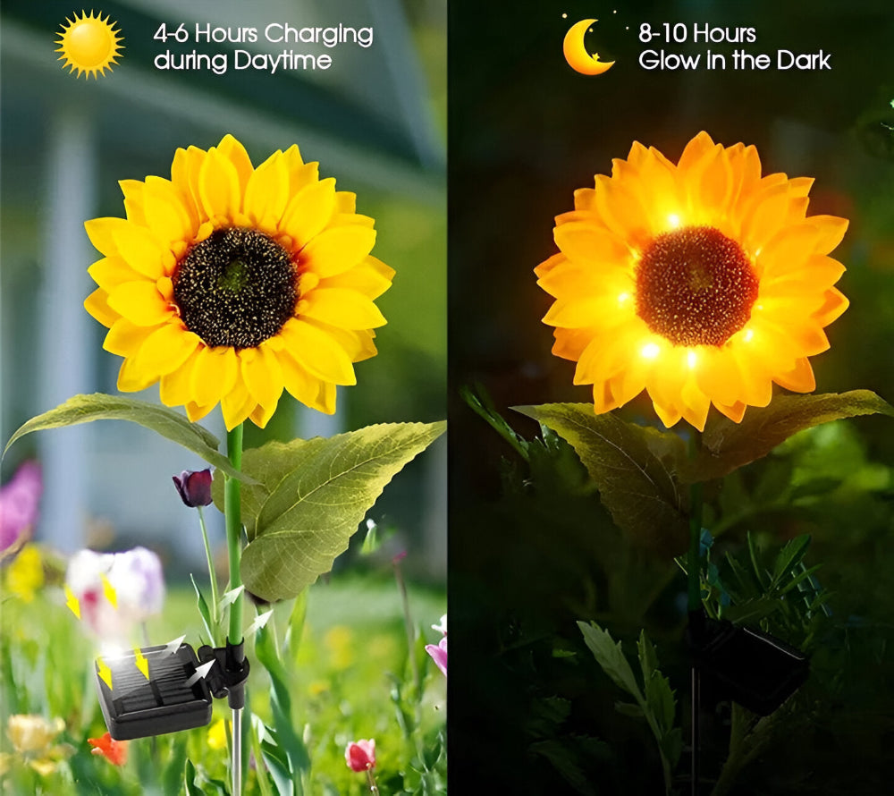 SolarSunray Bloom – Realistisk Solros LED Trädgårdslampa (IP65)