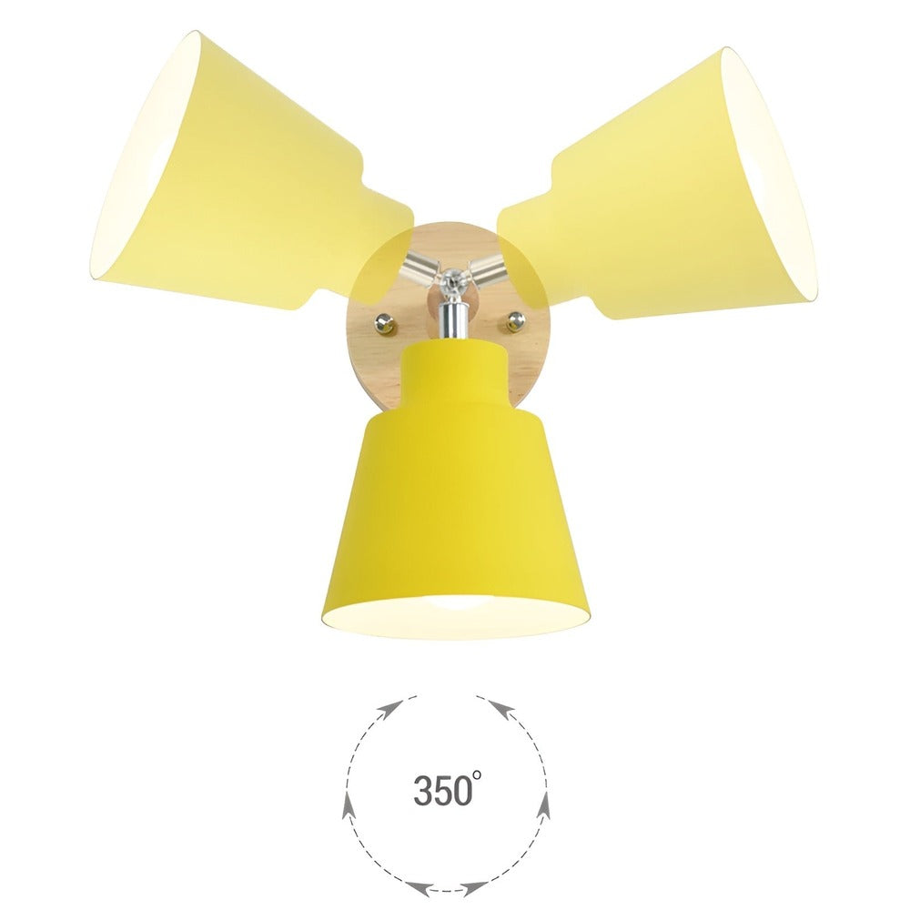 FlexaBeam – Väggmonterad Järnlampa med 360° Roterbart Huvud och Sladdbrytare