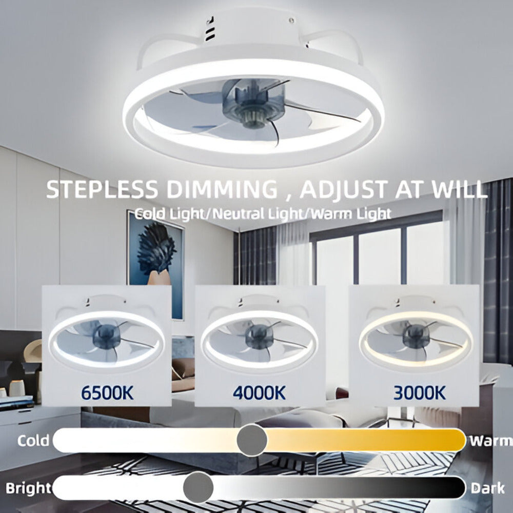 AeroLume – Smart Takfläkt med Dimbar LED och Fjärrkontroll