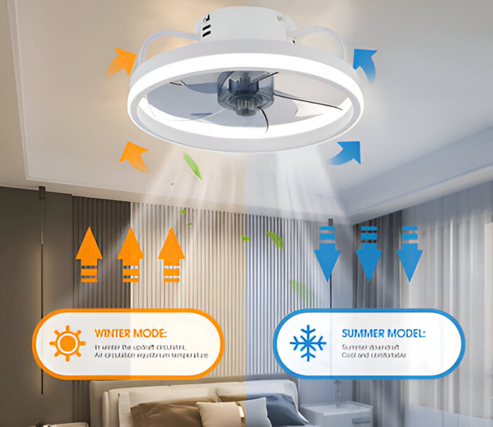 AeroLume – Smart Takfläkt med Dimbar LED och Fjärrkontroll