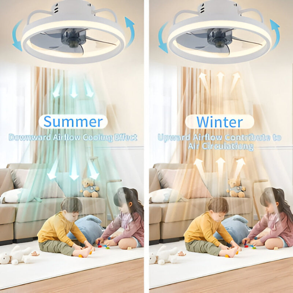 AeroLume – Smart Takfläkt med Dimbar LED och Fjärrkontroll
