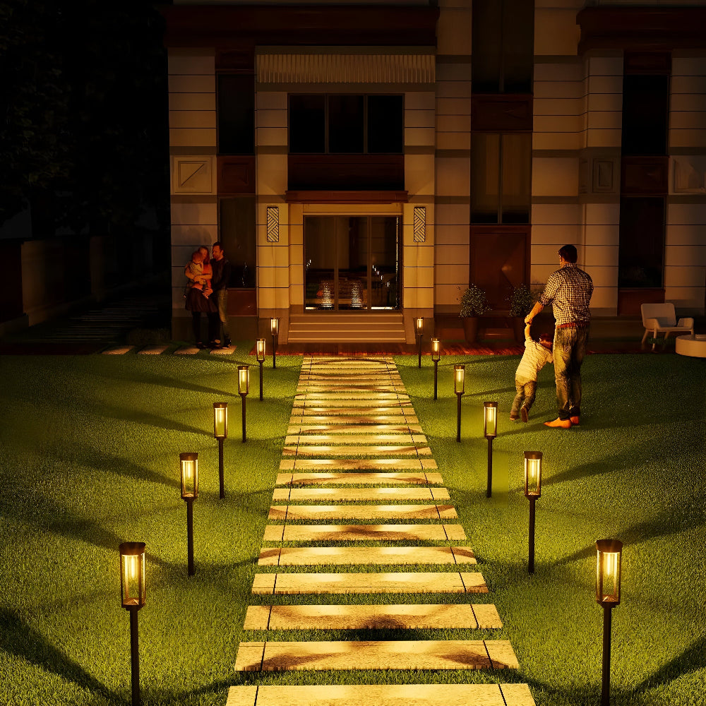 LjusFackla Solar – Vattentät LED Solarlampa för Trädgård (2/4/8-pack)