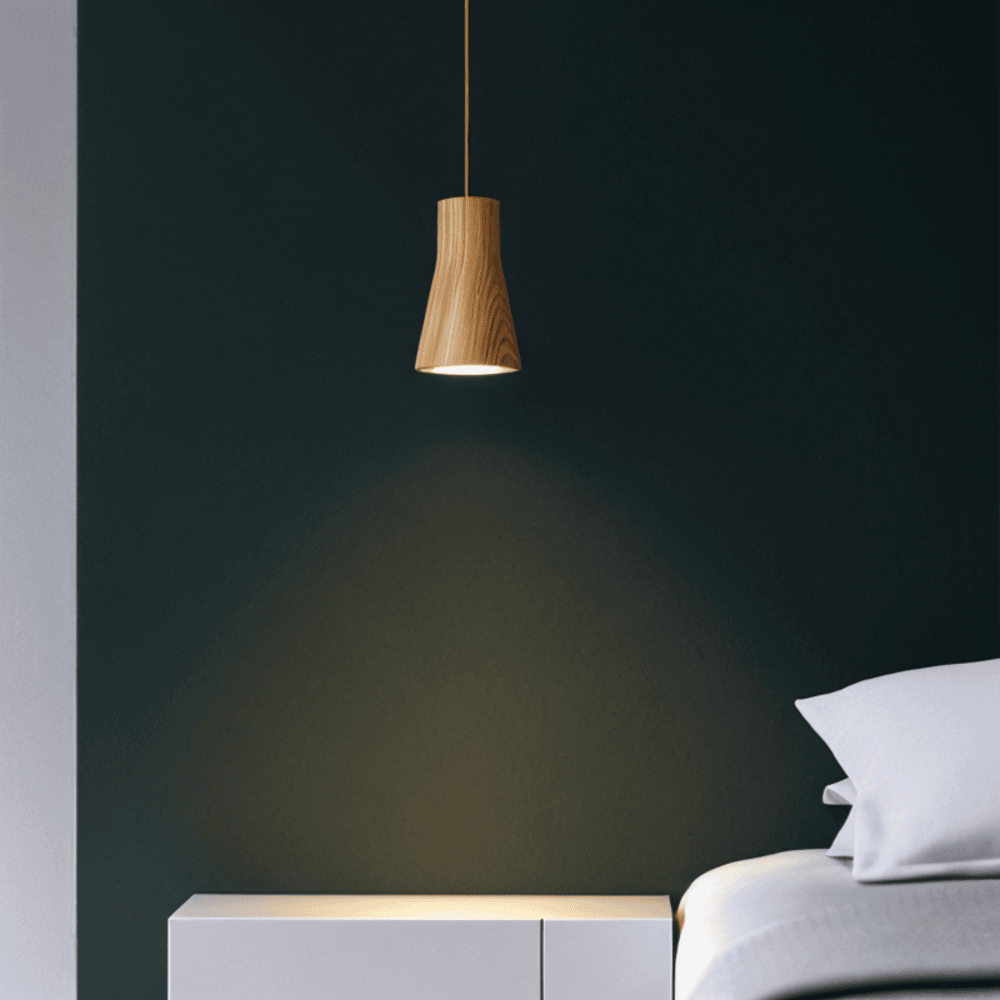 WoodTube – Elegant Cylinderformad Pendellampa i Akacia och Ask