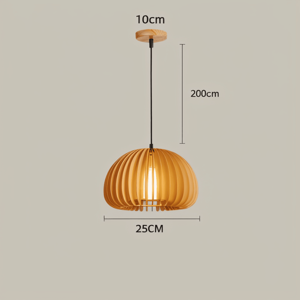 Wooden Dream – Handgjord Pendellampa i Rustikt Trä