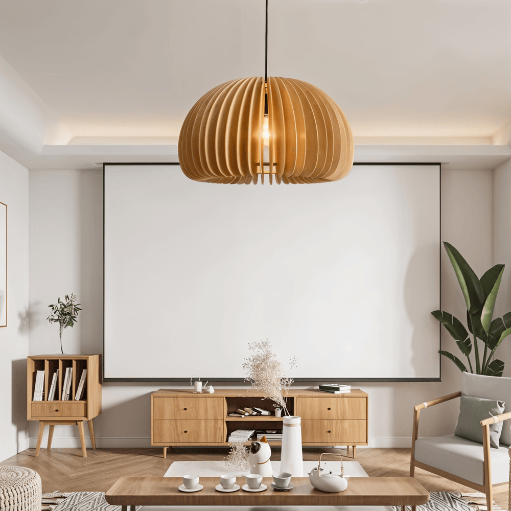 Wooden Dream – Handgjord Pendellampa i Rustikt Trä