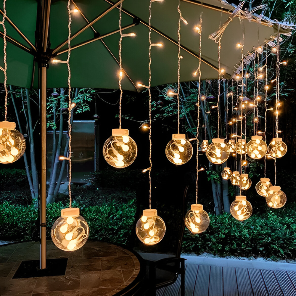 GlowSphere Solar – Magisk Rund Solcells-Ljussträng