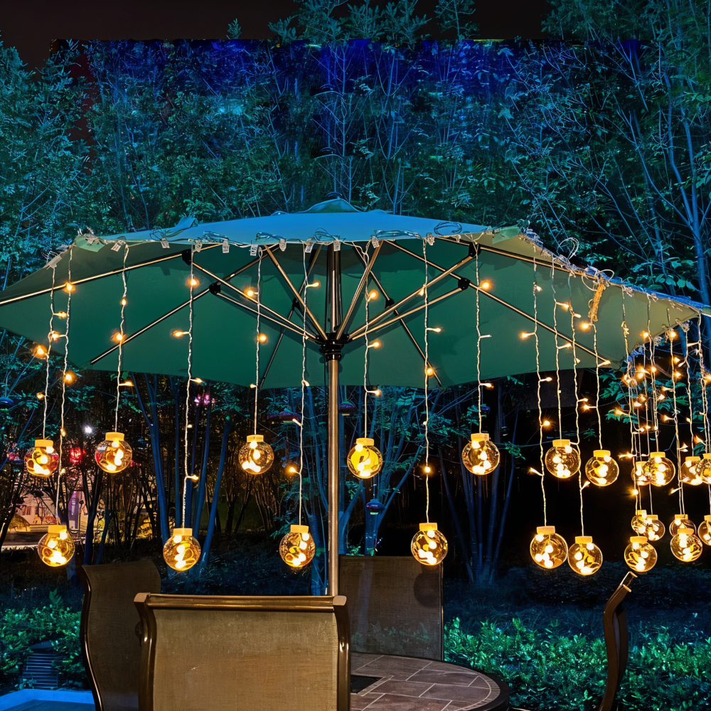 GlowSphere Solar – Magisk Rund Solcells-Ljussträng