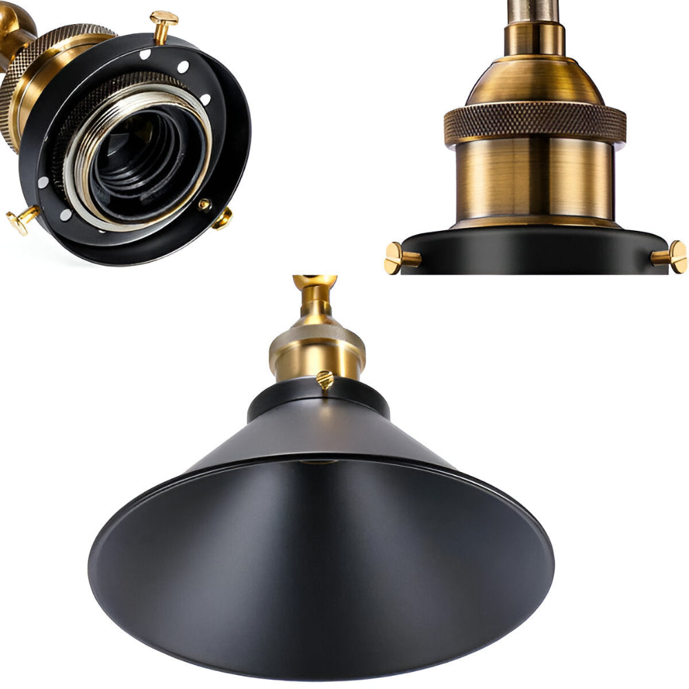 IndustraBell – Retro Industriell Hänglampa i Järn med LED-kompatibilitet