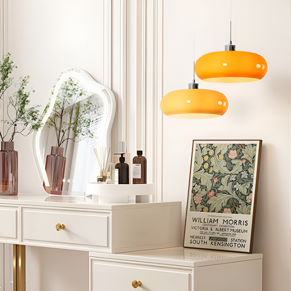 Cirquella – Retro-Modern Bauhaus Glaspendellampa i Cirkelformad Design