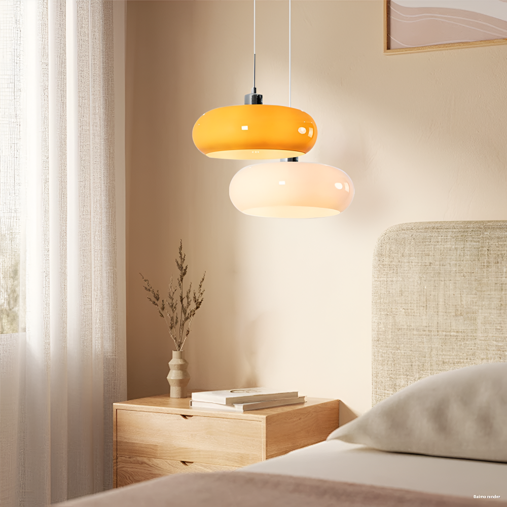 Cirquella – Retro-Modern Bauhaus Glaspendellampa i Cirkelformad Design