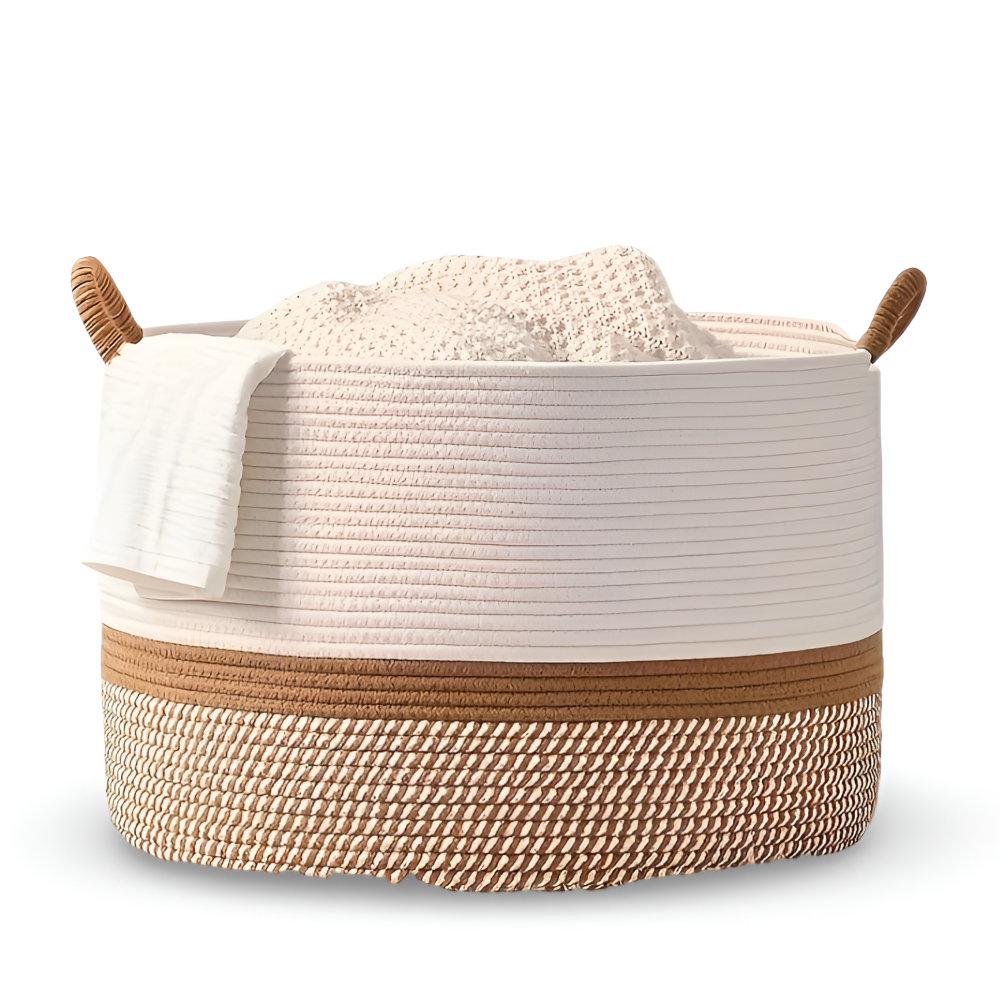 Camilia – Cirkulär Förvaringskorg i Bomull, Fällbar & Tidlös Design