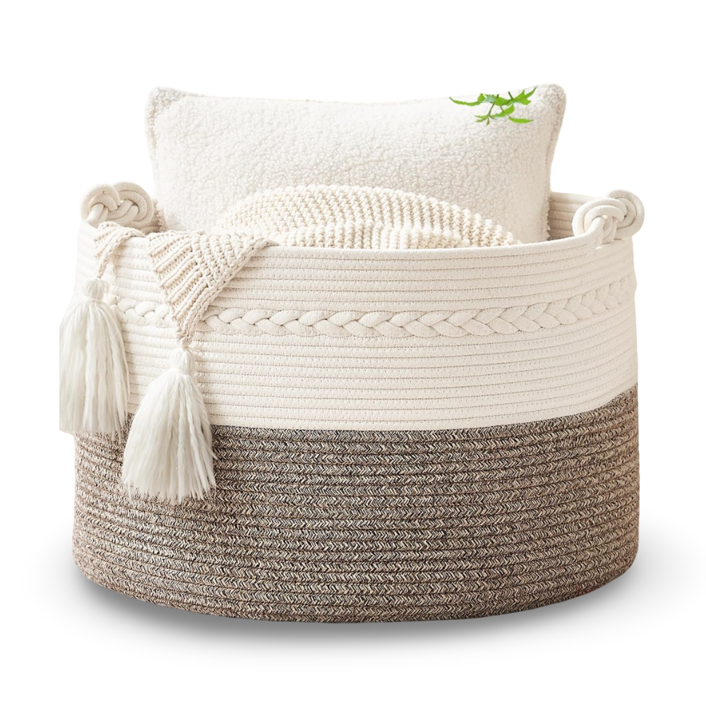 SoftLoop – Rund Förvaringskorg i Bomullssnöre 50×33 cm