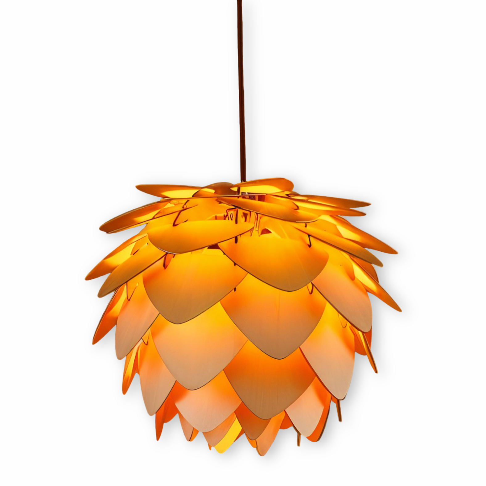 PineGlow – Handgjord Rustik Tallkottlampa i Trä