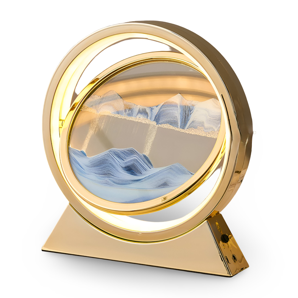 Sands of Time – Roterande Sandkonst LED-bordslampa med USB-laddning