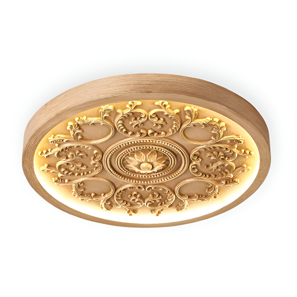 FloraGlow – Snidad LED-Taklampa i Resin med Minimalistisk Design