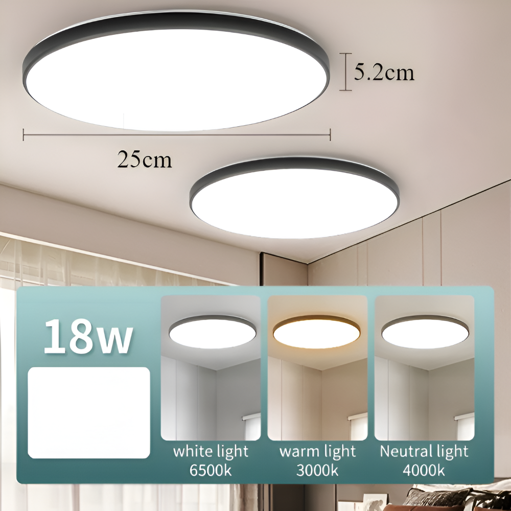 SlimCirc – Modern Rund LED-Taklampa med Ultratunn Design