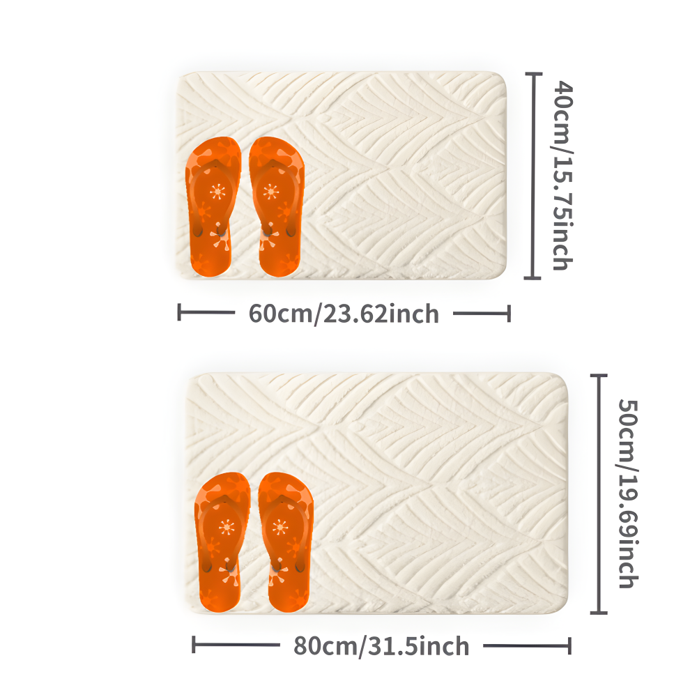 GeoSoft – Mjuk Mikrofiberbadmatta med Geometriskt Mönster & Halkskydd