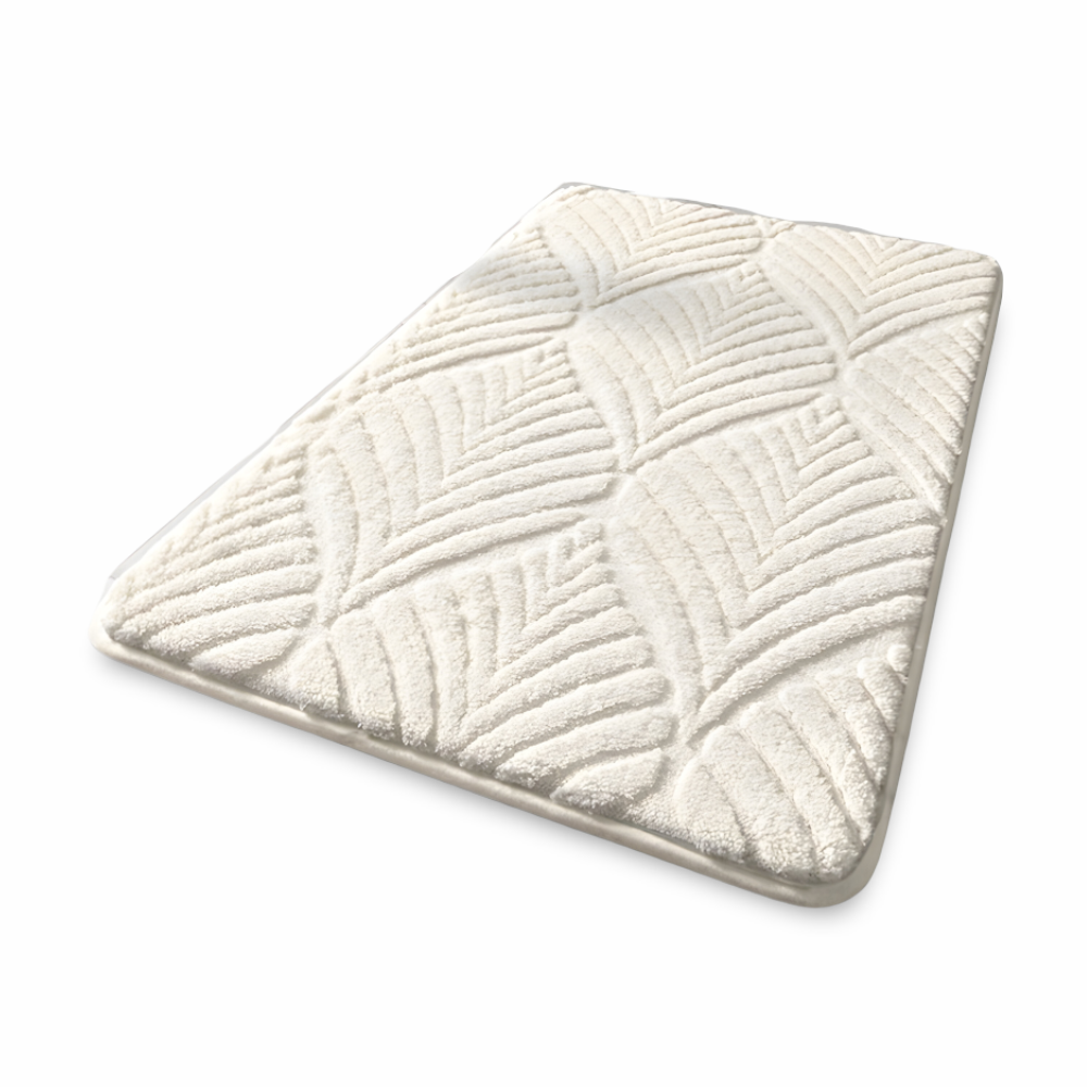 GeoSoft – Mjuk Mikrofiberbadmatta med Geometriskt Mönster & Halkskydd