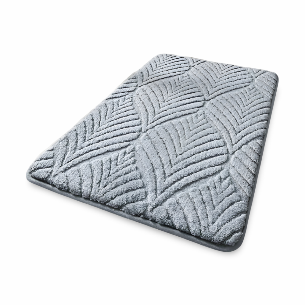 GeoSoft – Mjuk Mikrofiberbadmatta med Geometriskt Mönster & Halkskydd