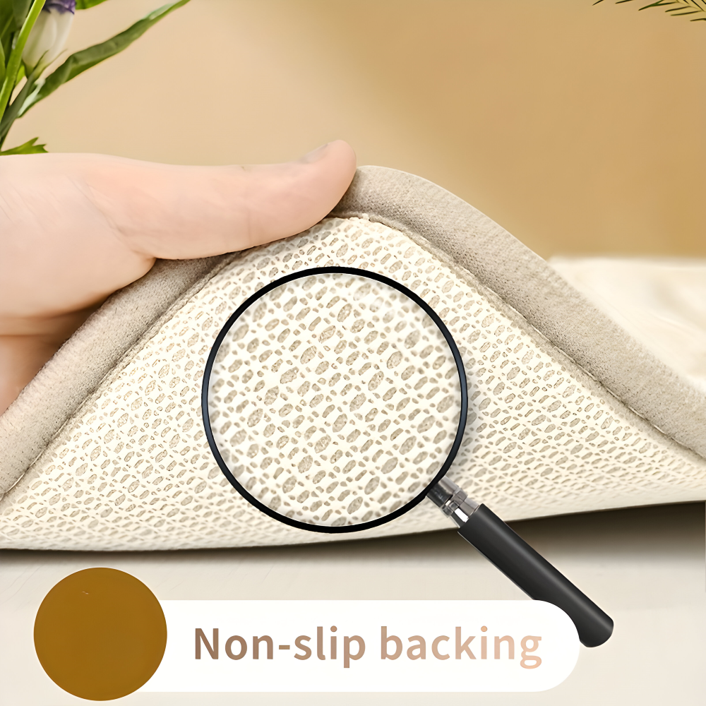 GeoSoft – Mjuk Mikrofiberbadmatta med Geometriskt Mönster & Halkskydd