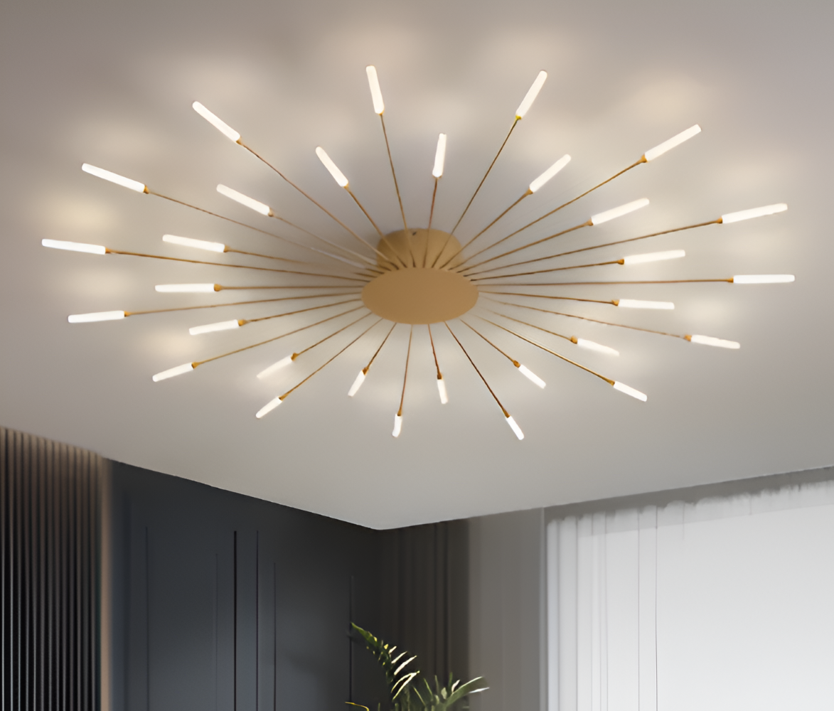 AureaSpiral – Lyxig LED Taklampa med Fyrverkeri-inspirerad Design