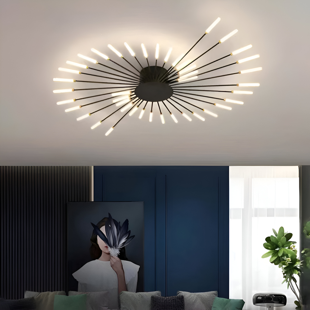 AureaSpiral – Lyxig LED Taklampa med Fyrverkeri-inspirerad Design