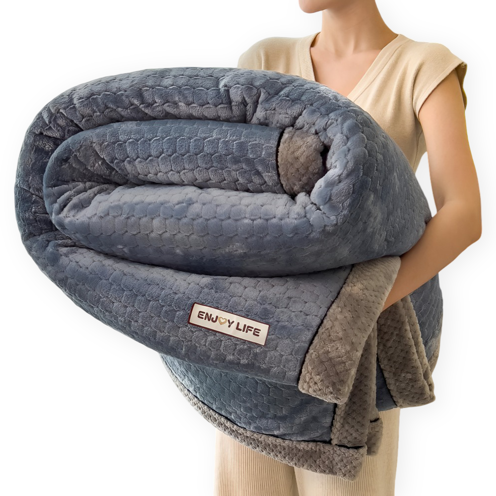 VelvetNord CozyThrow – Lyxig Ultra-Mjuk Plyschfilt för Helårsbruk