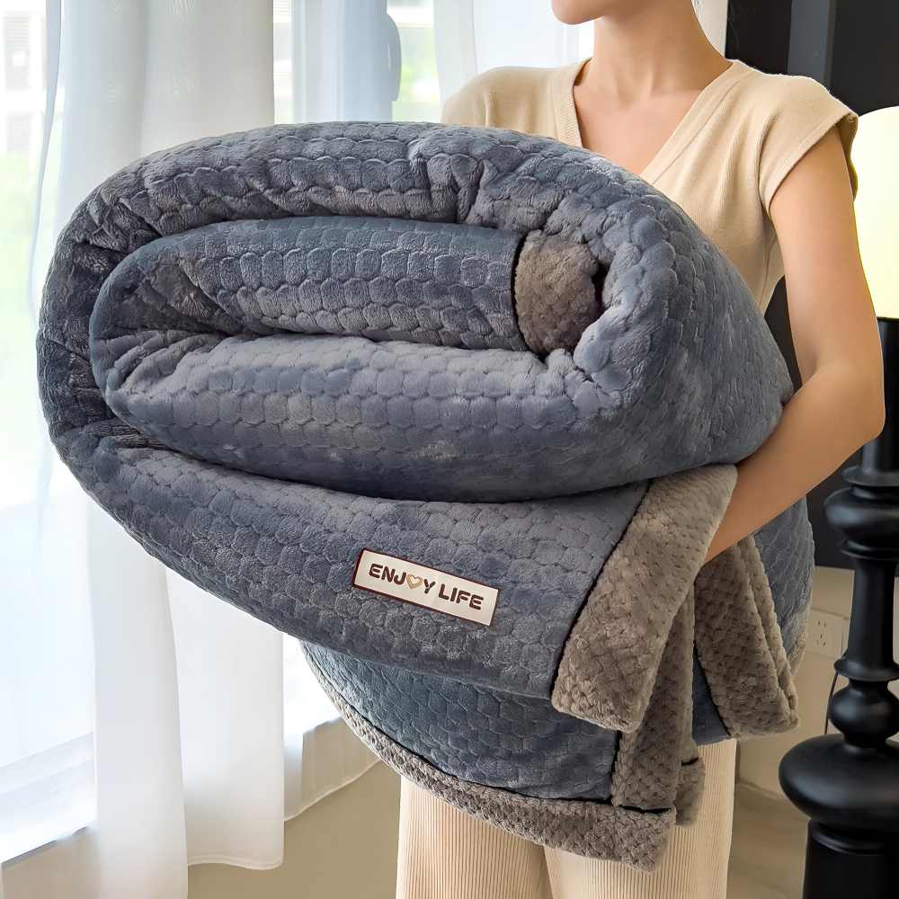 VelvetNord CozyThrow – Lyxig Ultra-Mjuk Plyschfilt för Helårsbruk