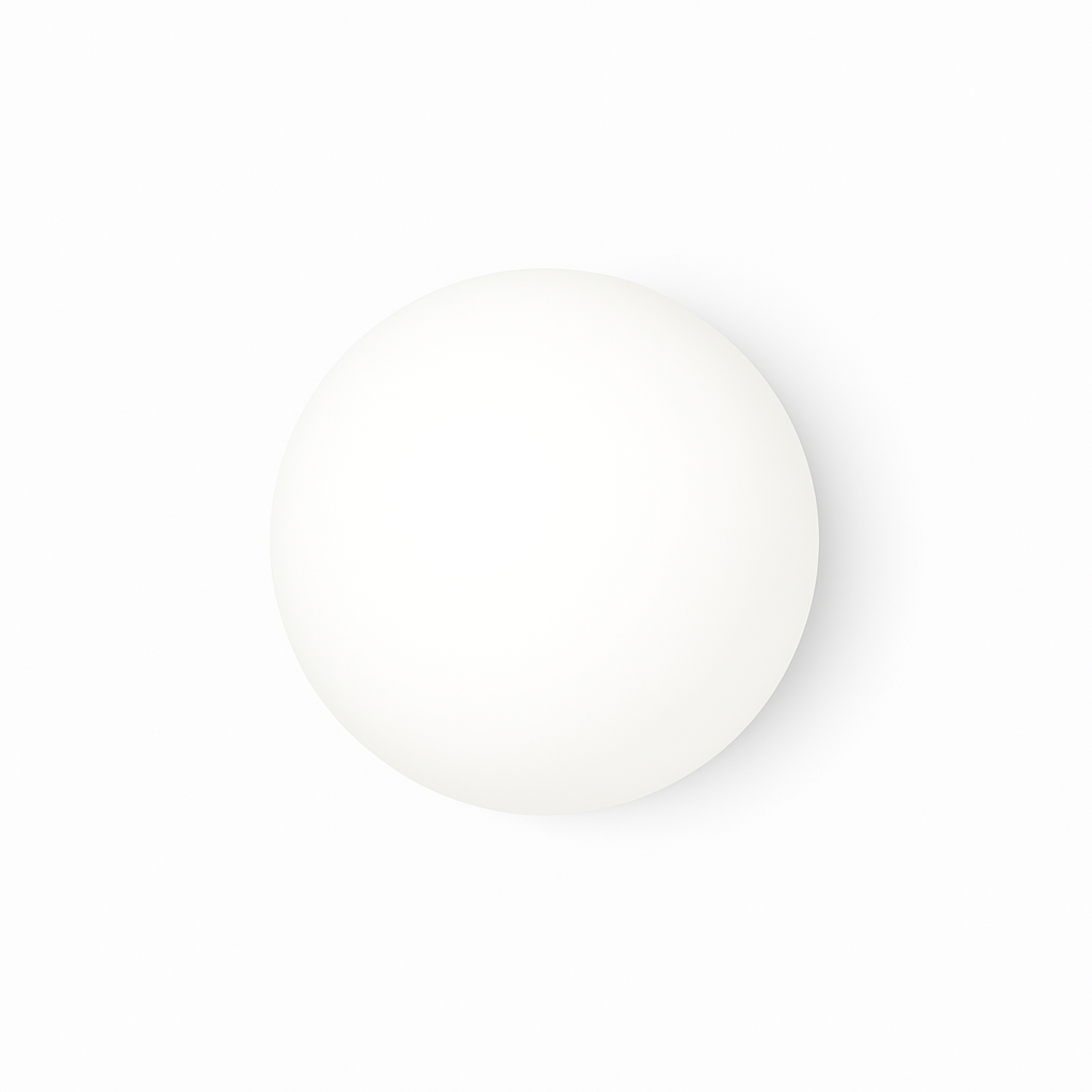 LumiHalo – Elegant Rund Vägglampa i Vitt Glas med Mjuk Belysning