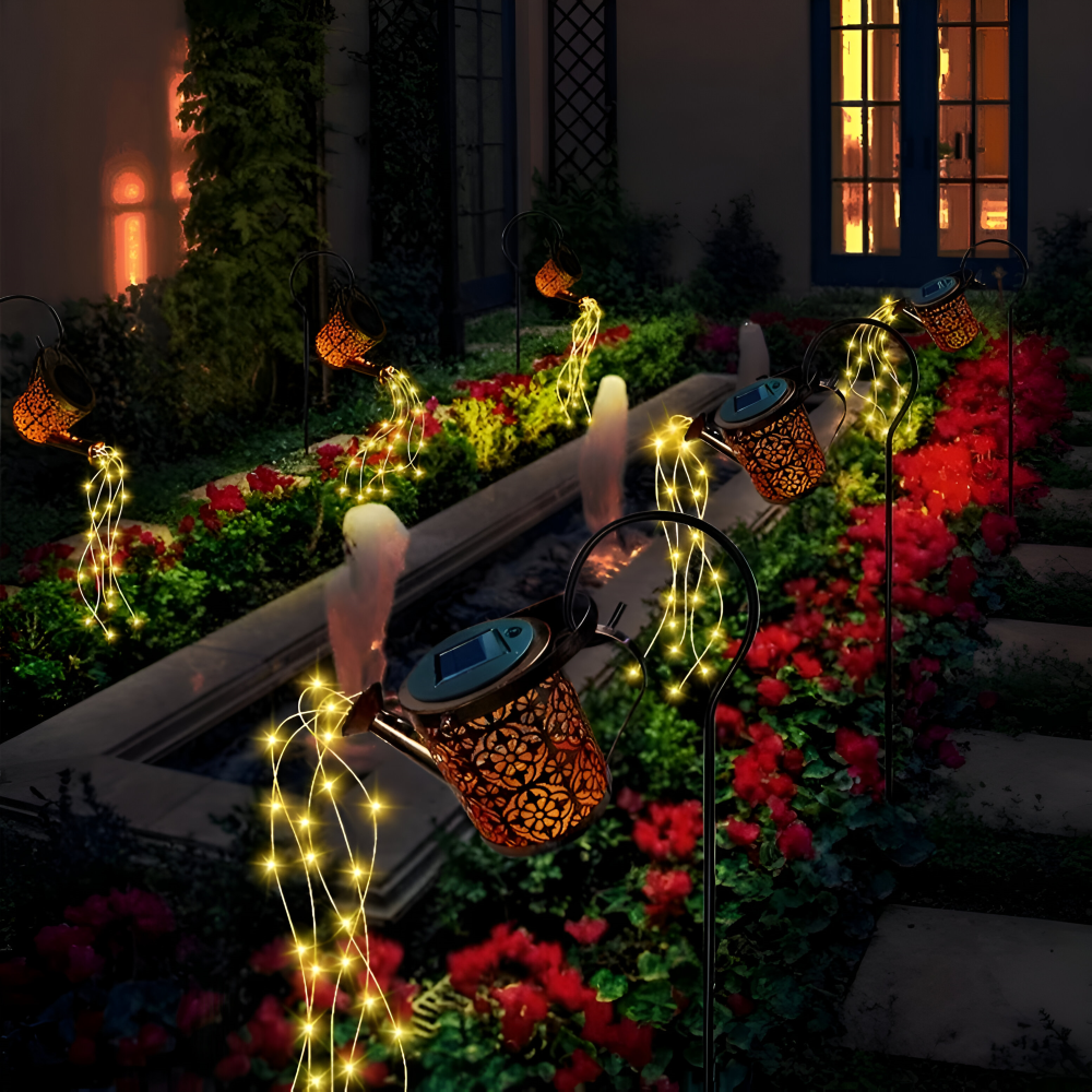 GlowCanne – Solcellsdriven Vattenkanna med Sagolik Ljusslinga