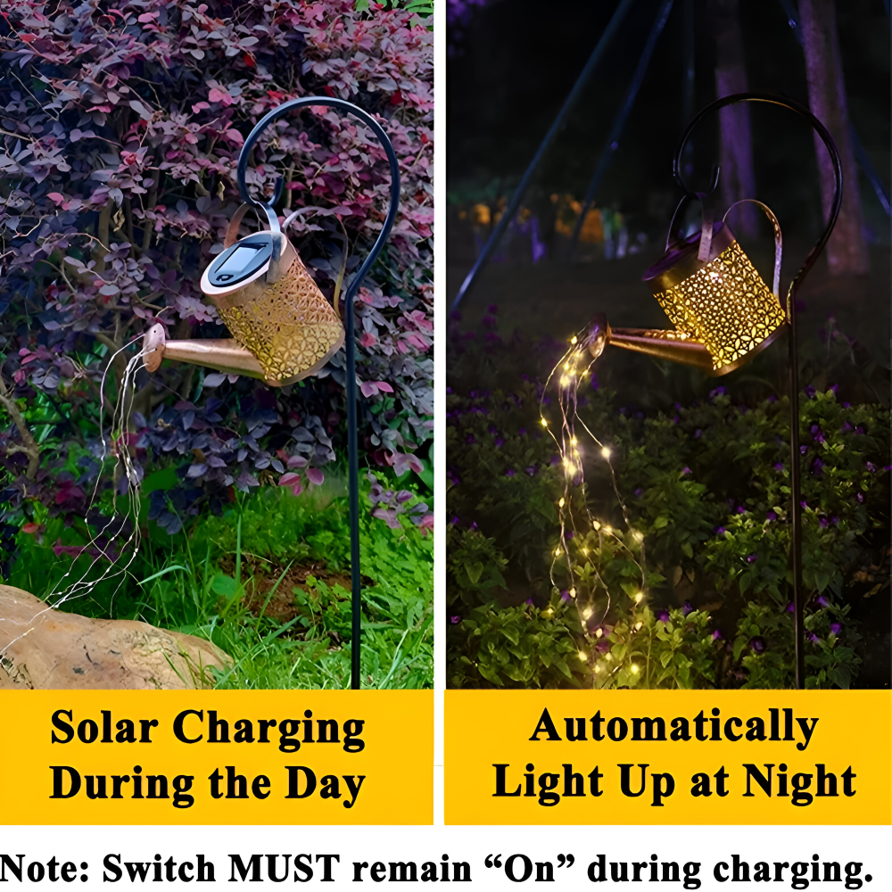 GlowCanne – Solcellsdriven Vattenkanna med Sagolik Ljusslinga