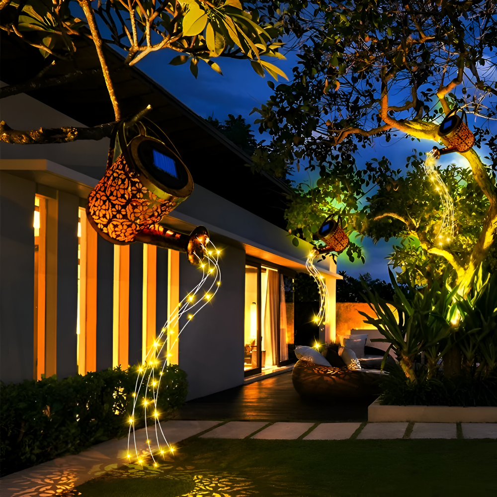 GlowCanne – Solcellsdriven Vattenkanna med Sagolik Ljusslinga