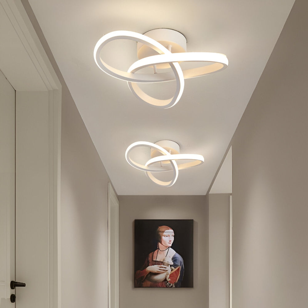 AeroSwirl – Konstnärlig LED Taklampa med Virvlande Design