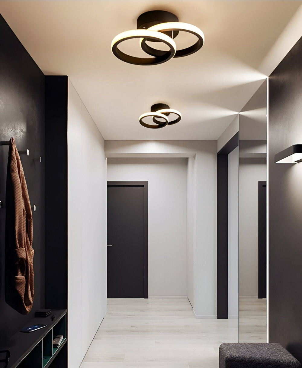 AeroSwirl – Konstnärlig LED Taklampa med Virvlande Design